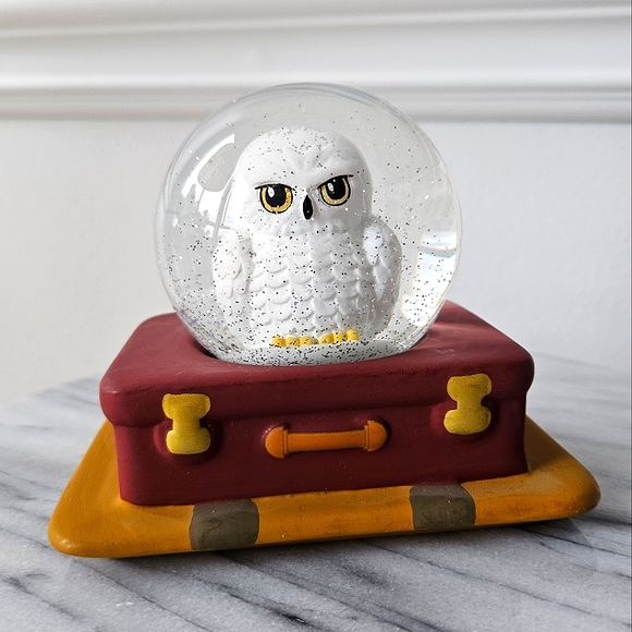Harry Potter Hedwig Owl Glitter Snowglobe trinket Jar - Picture 2 of 8